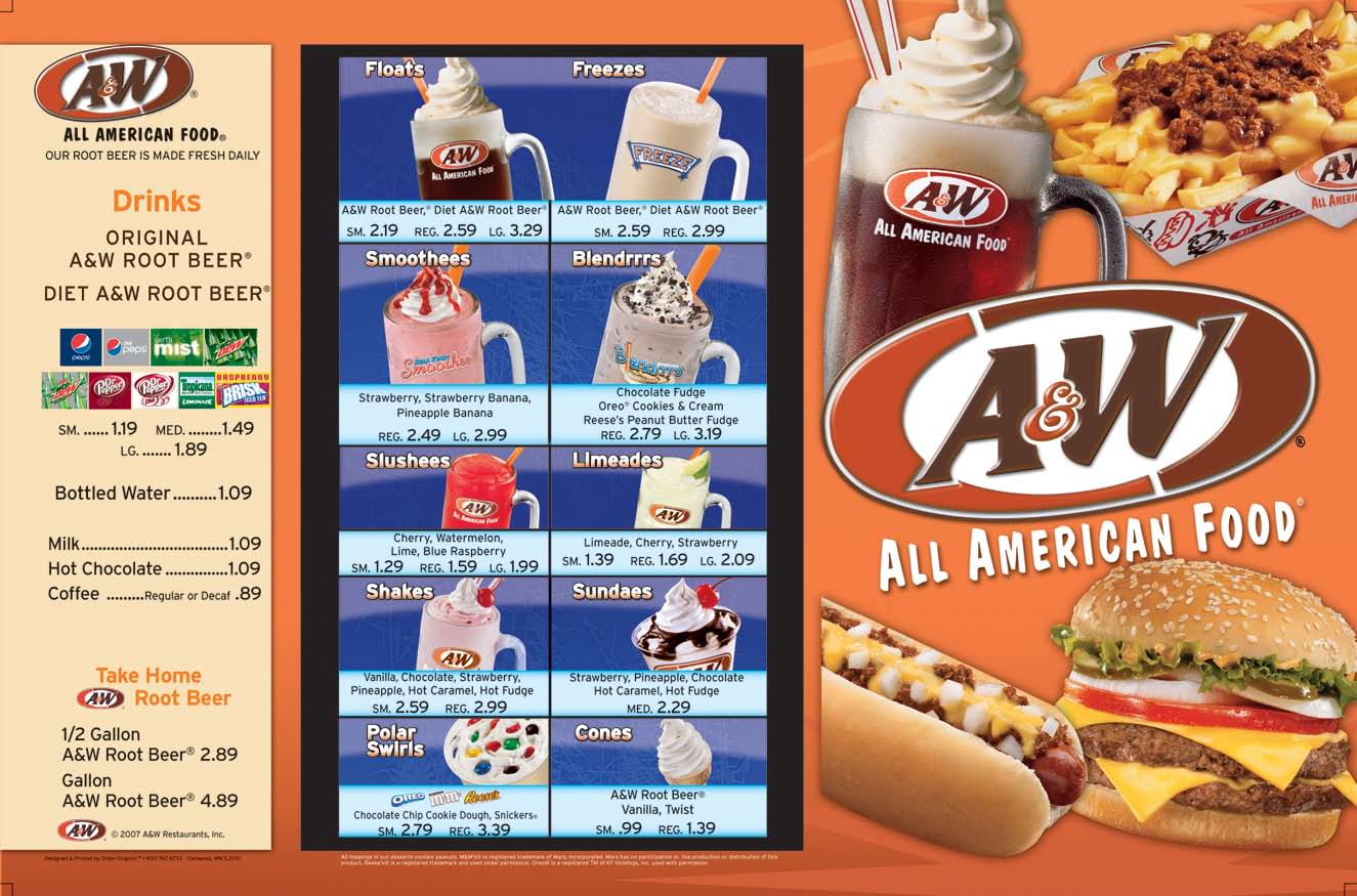 A&W Restaurant 15.00 Certificate