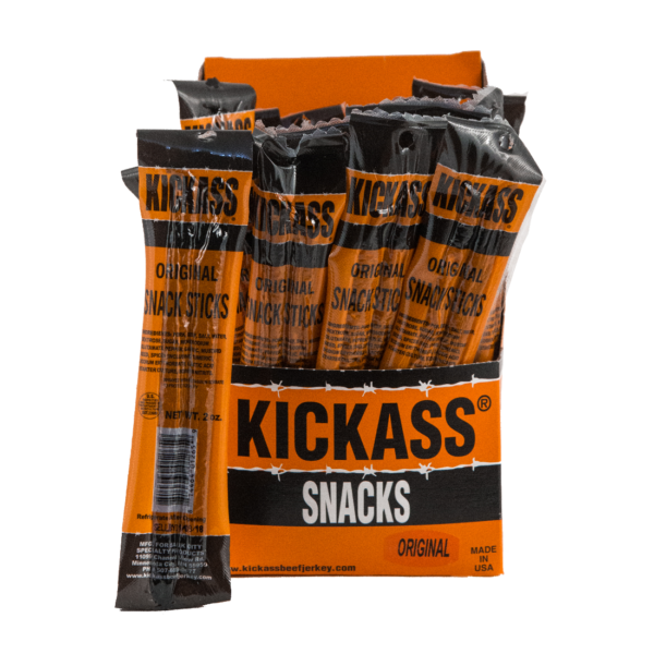 KickAss Beef Jerky Teriyaki Snack Stick Box